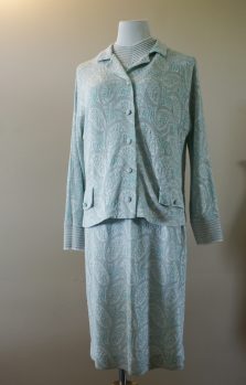 Meri Lainit, Europe Import, Imported, Lurex, Mint Green, Silver Metallic, Shift Dress, Shift Dress with jacket, 60's Dress Suit, Suit, Dress, Vintage Dress, 60's Shift Dress, Brocade, Sparkly, Metallic, Vintage, Boutique Threads, Boutique Threads Vintage
